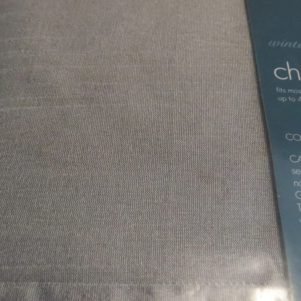 Fabric Armless Chair Cover Silver Fits up to 42
